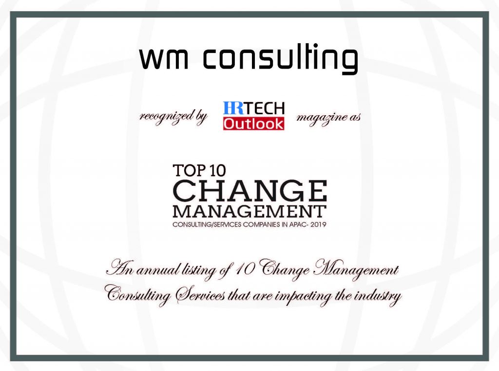 wm consulting Certificate for top 10 change management